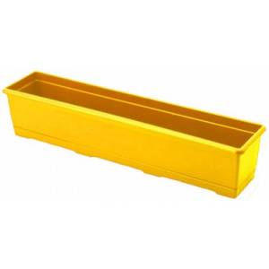 Plastikten Üretim 75cm Dikdörtgen Renkli Plastik Balkon Saksısı Rengarenk Çiçek Saksıları