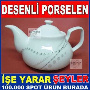 DAYANIKLI ÖZEL DESENLİ TEKLİ PORSELEN DEMLİK