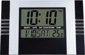 Büyük rakamlı,Büyük boy Dijital duvar saati KK5850 termometre,alarm LCD ekran dijital takvim 30x20cm