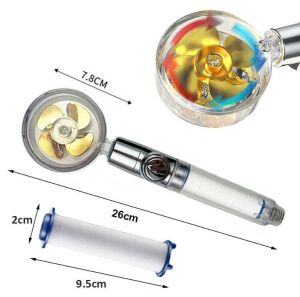 Filtreli Yüksek Basınçlı Pervaneli Duş Başlığı