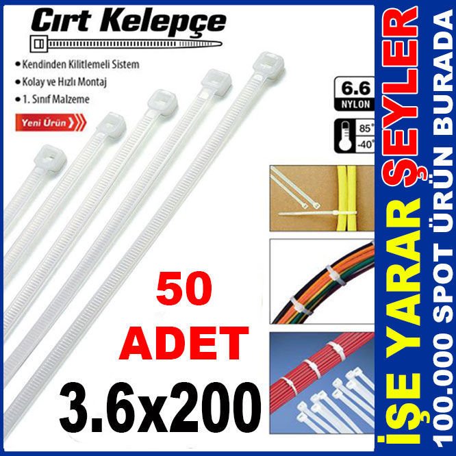 3.6x200mm KENDİNDEN KİLİTLEMELİ CIRT KELEPÇE 