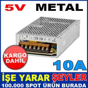 5V 10 AMPER METAL KASA İÇ MEKAN LED ADAPTÖRÜ KD