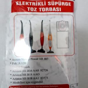 Elyaf Elektrikli Süpürge Toz Torbası Plastik Kartuşlu Fak Arzum Ariston 5 adet