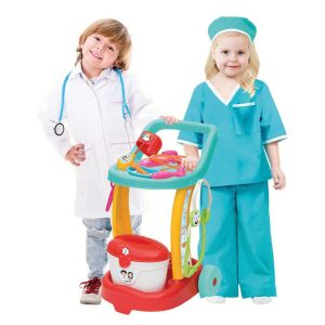 +3 Yaş Çocuklar İçin Doktor ve Hemşire Oyuncak Servis Arabası