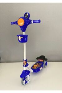 +2 Yaş 20 Kg Taşıyabilen Mavi 3 Tekerlekli Scooter