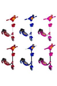 +2 Yaş 20 Kg Taşıyabilen Mavi 3 Tekerlekli Scooter
