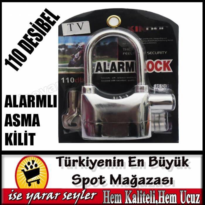 Alarmlı asma kilit otomatik alarm sistemlidir alarm sesi 200 mt uzaktan duyulur hırsızlardan korur