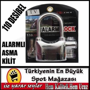 Alarmlı asma kilit otomatik alarm sistemlidir alarm sesi 200 mt uzaktan duyulur hırsızlardan korur