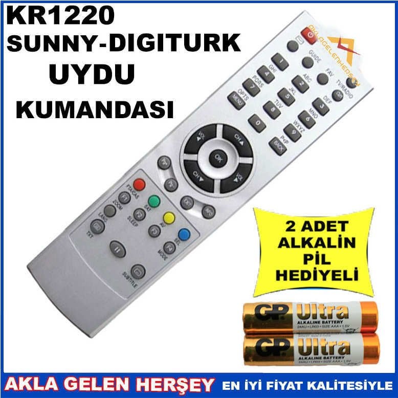 DİGİTÜRK UYDU CİHAZI Receiver KUMANDASI KR1220