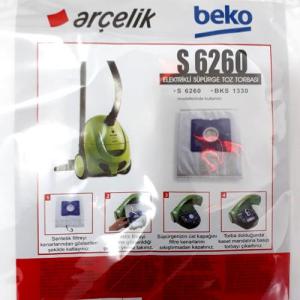 Elyaf Elektrikli Süpürge Toz Torbası Plastik Kartuşlu Arçelik Beko 5 adet
