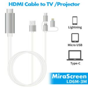 Mira Screen 3 in 1 HDMİ TYPE C-İPHONE-MİCRO USB SES VE GÖRÜNTÜ
