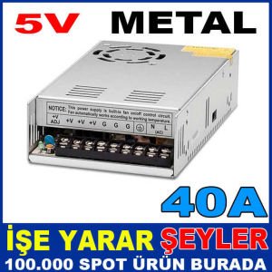 5V 40 AMPER METAL KASA İÇ MEKAN LED ADAPTÖRÜ