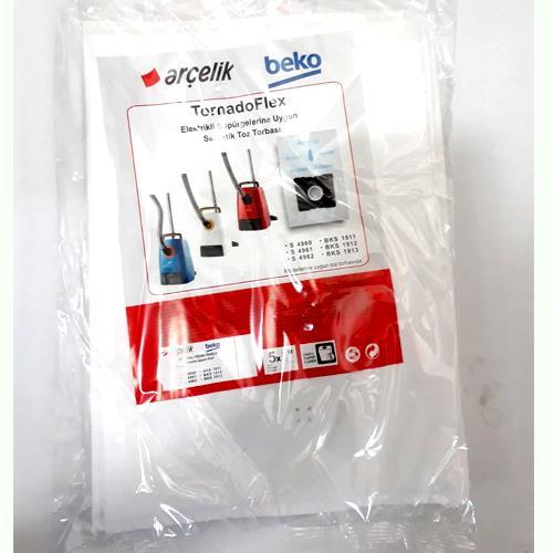 Elyaf Elektrikli Süpürge Toz Torbası Plastik Kartuşlu Arçelik Beko 5 adet