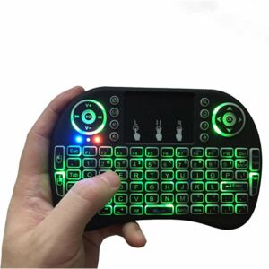 Işıklı Kablosuz Mini Klavye SmartTV Televizyon PS3 Dokunmatik