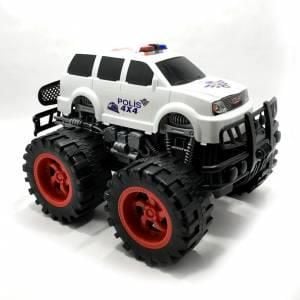 Büyük Dev Tekerli Oyuncak 4x4 Jumbo Polis Jipi 36x42 cm Off Road Oyuncak Araba