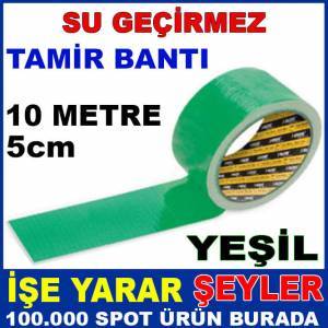 İp örgülü çok amaçlı dış mekan tamir bantı,çadır bantı 10mt boy 5cm su geçirmez YEŞİL TAMİR BANTI