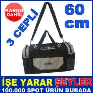 60 cm 3 CEPLİ BRANDA KUMAŞ SPOR ÇANTASI -2