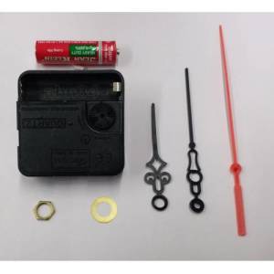 Duvar saati mekanizması 1.kalite motor pil dahil akrep,yelkovan,saniye dahil tam set saat makinesi