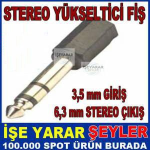 SES FİŞİ 6,3mm GİRİŞ 3,5mm STEREO YÜKSELTİCİ-KD
