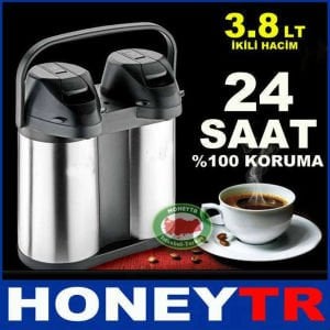 3.8 Litre Full Çelik ikiz Termos Yaşam Boyu Garantili Sıcak-Soğuk Korumalı ikili Çelik Termos