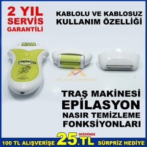 KABLOLU VE KABLOSUZ KULLANIMLI 3 FONKSİYONLU EPİLASYON ALETİ