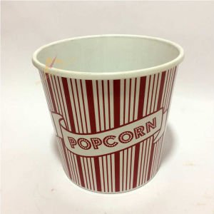 Desenli Büyük Boy Lüx Dekoratif Popcorn Patlamış Mısır Kovası 18x17x15 cm