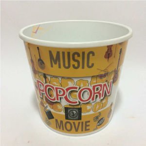 Desenli Büyük Boy Lüx Dekoratif Popcorn Patlamış Mısır Kovası 18x17x15 cm