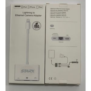 İphone Lightning 3in1 Ethernet RJ45 ve USB Kamera Adaptörü