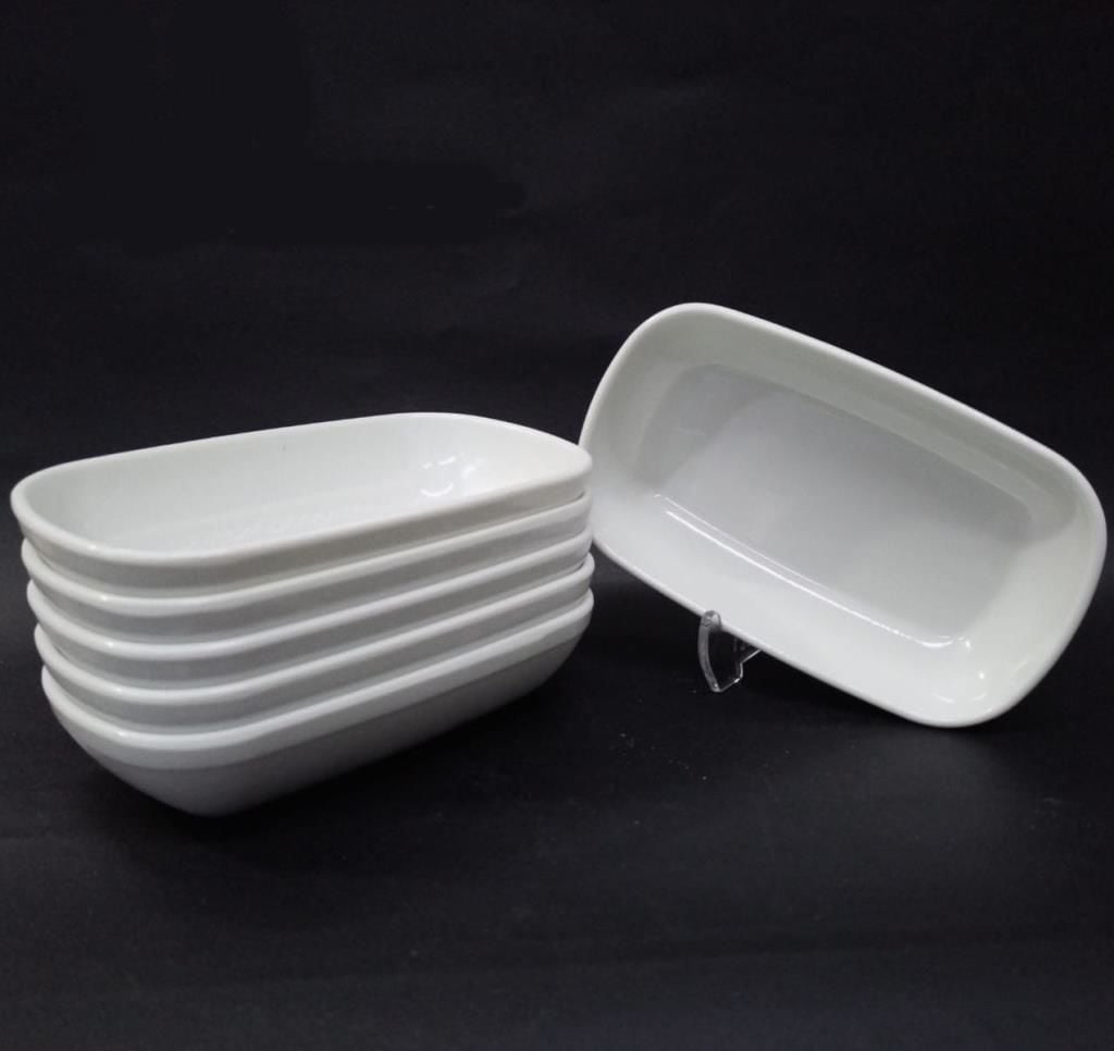 12 Adet Beyaz Melamin Kayık Tabak 13x8cm MiniBoy Kahvaltı Tabağı Günübirlik Hesaplı Meze Çerez Sosluk