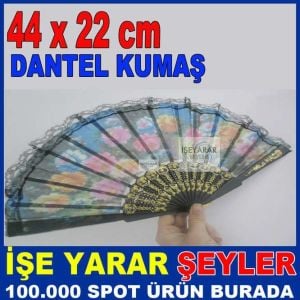 Dantelli Kumaş Serinlik Yelpazesi Cebe Çantaya Kolayca Sığan Katlanır Yelpaze Serinlemenin Kısa Yolu