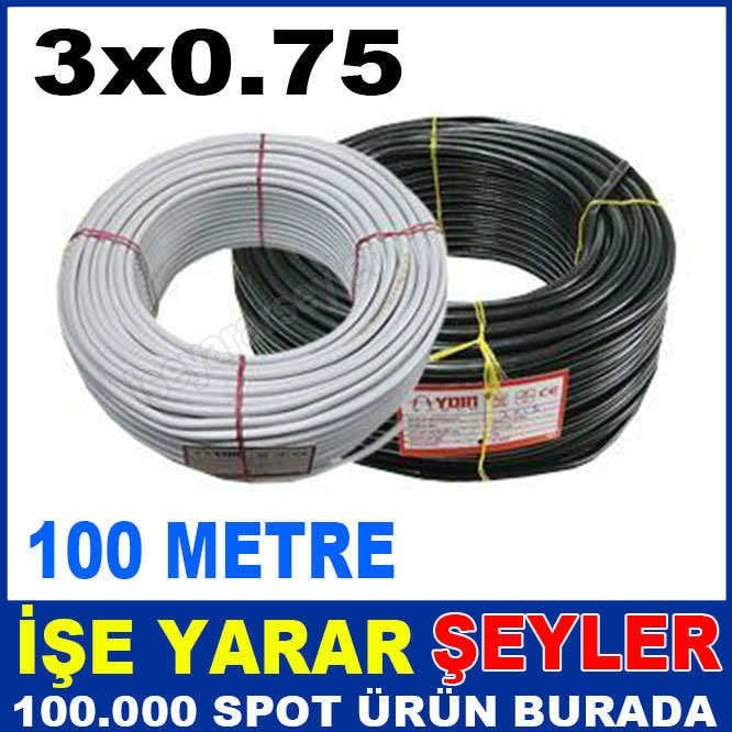 100metre A KALİTE 3x0.75 TTR ELEKTRİK KABLOSU