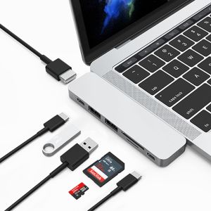 MacBook 7in1 Type-C HUB Çevirici Adaptör 2x USB-HDMI-SD-TF