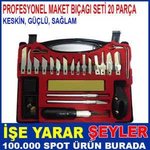 PROFESYONEL 20 PARÇA MAKET BIÇAGI SETİ  