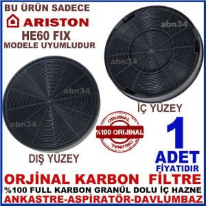 ARİSTON ANKASTRE DAVLUMBAZ FİLTRESİ ARİSTON HE60 FIX MODEL DAVLUMBAZ İÇİN GRANÜL KARBONLU FİLTRE