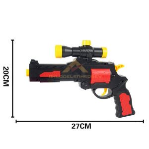27cm 2in1 Nerf Style Hem Yumuşak Mermi Hem Su Topu Atan Büyük Silah Oyuncak Nerf Paintball Tabancası
