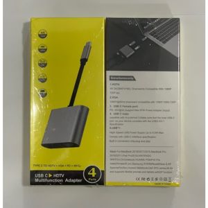 TYPE C TO 4K HDTV+VGA+PD+USB3.0-3.1 MULTİ ÇEVİRİCİ ADAPTÖR