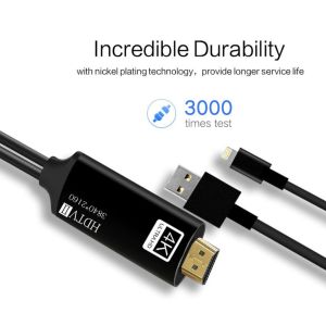 4K İPHONE X-XS-XS MAX-7-8-11-11 PRO UYUMLU HDMİ TV GÖRÜNTÜ