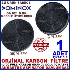 DOMINOX ANKASTRE DAVLUMBAZ FİLTRESİ DA 621 D BK MODEL DAVLUMBAZ İÇİN GRANÜL KARBONLU FİLTRE