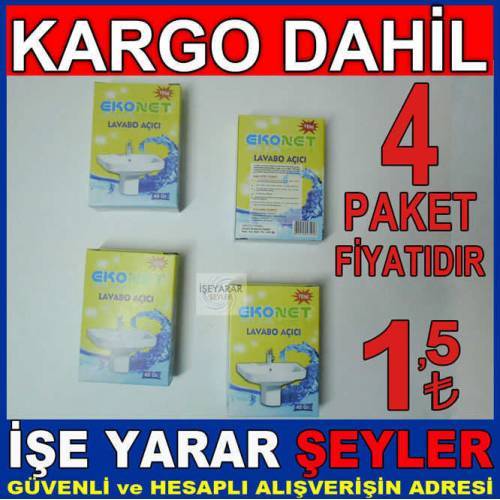 4 Paket Sihirli Lavabo Açıcı Seti Süper Güçlü