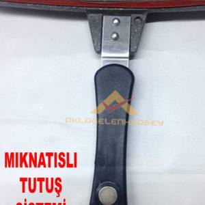 Safir Çift Taraflı Balık Tavası Yedek Sızdırmaz Silikon Contalı Granit Döküm Izgara Tavası 30cm abn