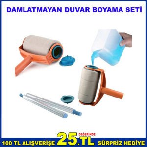 DAMLATMAYAN DUVAR BOYAMA SETİ, SAPLI, BOYA DOLDURMA KABI