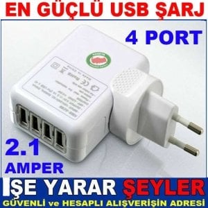 CYBER 5.0V 2.1A PRİZ 220V enGÜÇLÜ USB ÇOKLU ŞARJ