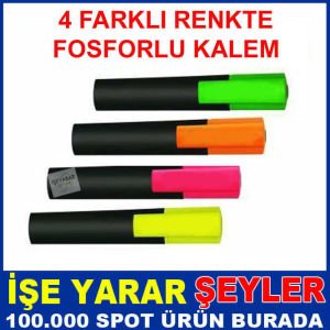 4 ADET RENKTE FOSFORLU KALEM İŞARETLEYİCİ