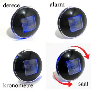 4 Fonksiyonlu Led Işıklı Alarmlı Termometreli Dijital Masa Saati Kronometreli Dekoratif Saat