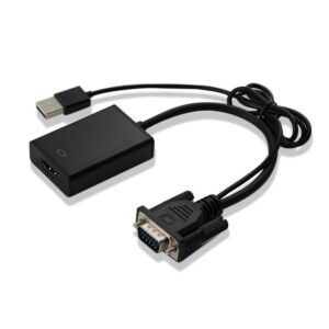 VGA to HDMI Kablo Dönüştürücü Converter Görüntü ve Ses Çevirici