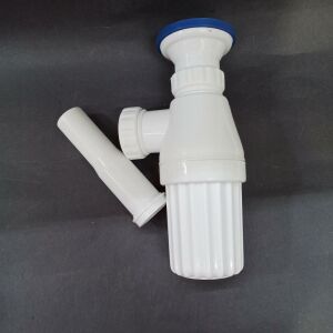 Süper Kalite Lavabo Evye Sifonu Büyük Taslı Metal Süzgeçli 20 cm Yükseklik