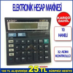 10 HANELİ 32 ADIM KONTROLLÜ ELEKTRONİK HESAP MAKİNESİ-3