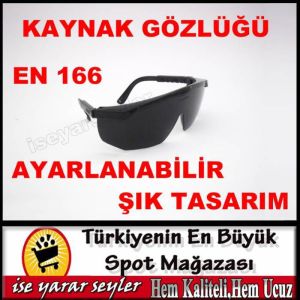 EN 166 AYARLANABİLİR ERGONOMİK KAYNAK GÖZLÜĞÜ