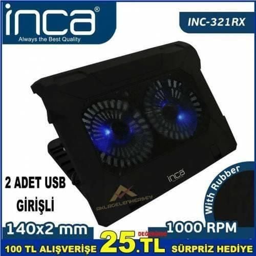 INCA INC-321 RX ERGONOMİK ÇİFT 2USB GİRİŞLİ FAN,STAND,WİTH RUBBER