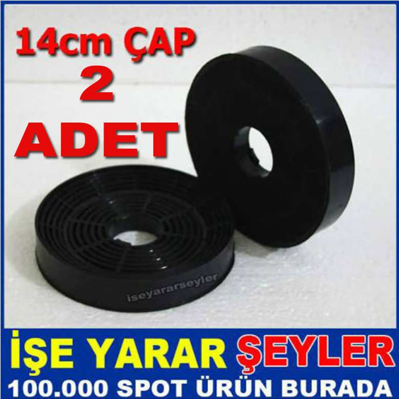 14cm 2 ADET MUTFAK ASPİRATÖRÜ BACASIZ KULLANIM DUMAN,KOKU EMİCİ MİKRO KARBON ASPİRATÖR FİLTRESİ -2